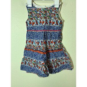 Bluberi Boulevard Cotton Dress Summer Sun Boho Retro Y2K Girls Size 4T